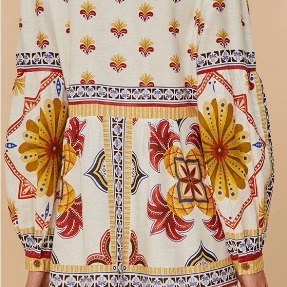 Farm Rio Off White Mary’s Titles Lenzig Mini Dress - Picture 3 of 5